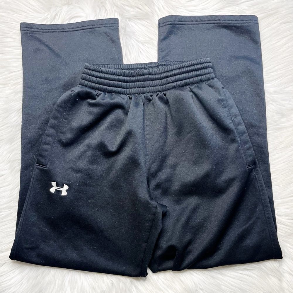 Under Armour Wide Leg Athleisure Pants Black Size Small